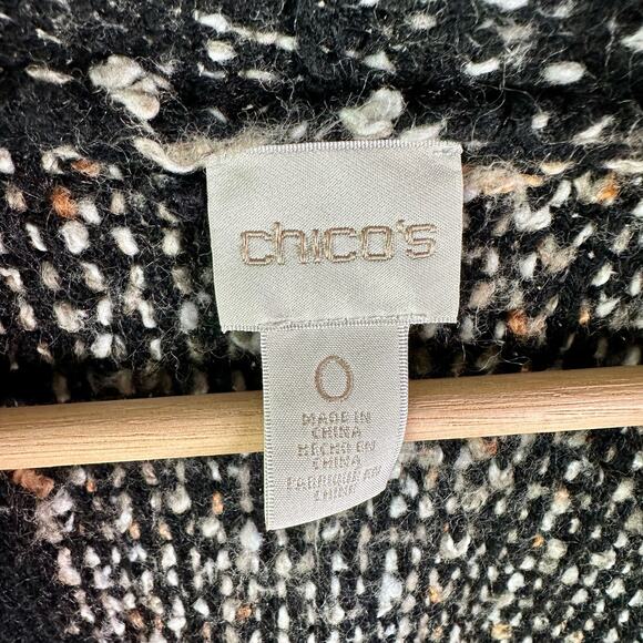 Chico's Women's Small (Vanity 0) Kinsley 3/4 Sleeve Open Boho Cardigan Sweater - Picture 4 of 13